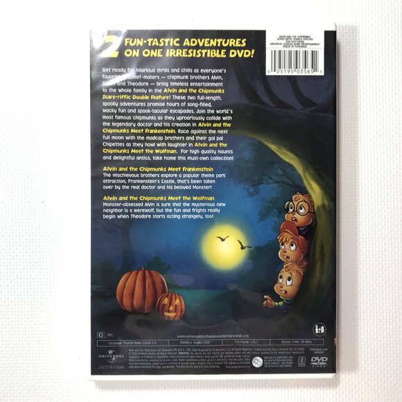 Alvin and the Chipmunks Scare- Riffic Double Feature Frankenstein Wolfman DVD - Picture 2 of 3